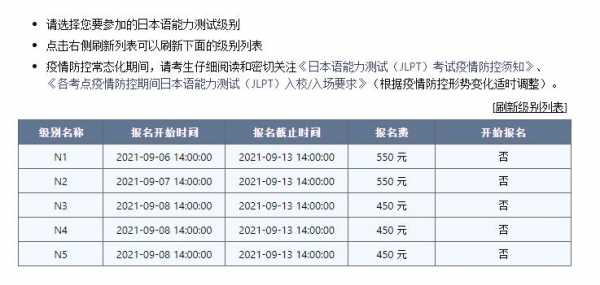 日语等级考试报名官网（日语等级考试报名官网166）