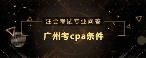 广州cpa考试报名条件（广州cpa政策）