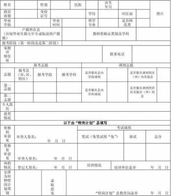 特岗考试报名表下载（特岗报名表在哪儿下载）