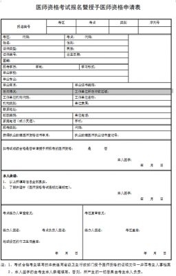 15执业医师证考试报名表（执业医师考试报名表格下载）