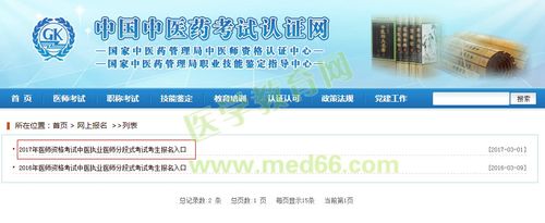 全国中医医师考试报名网（全国中医资格考试）