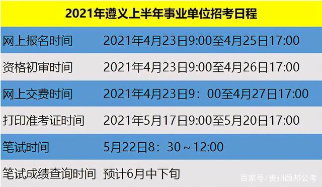 遵义事业单位考试报名时间（遵义事业单位考试报名时间安排）