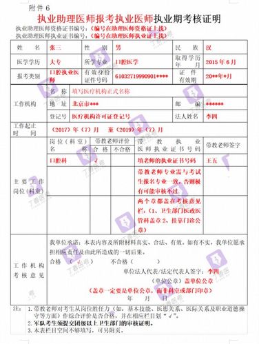 中医医师证考试报名表（中医医师证考试报名表下载）