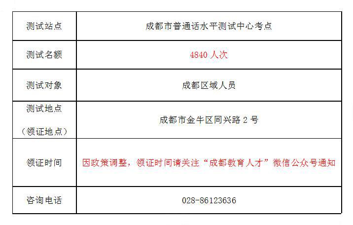 成都报名普通话考试时间（成都报名普通话考试时间）