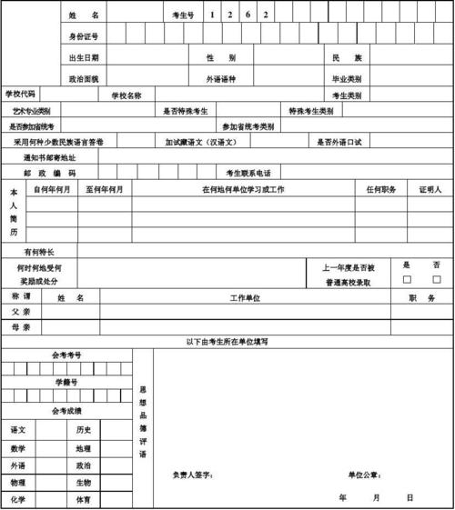 国税报名登记表考试类别（国税报名登记表怎么填）