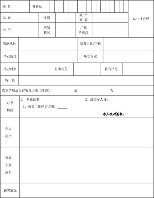 社工考试报名表模板（社工考试报名表模板图片）