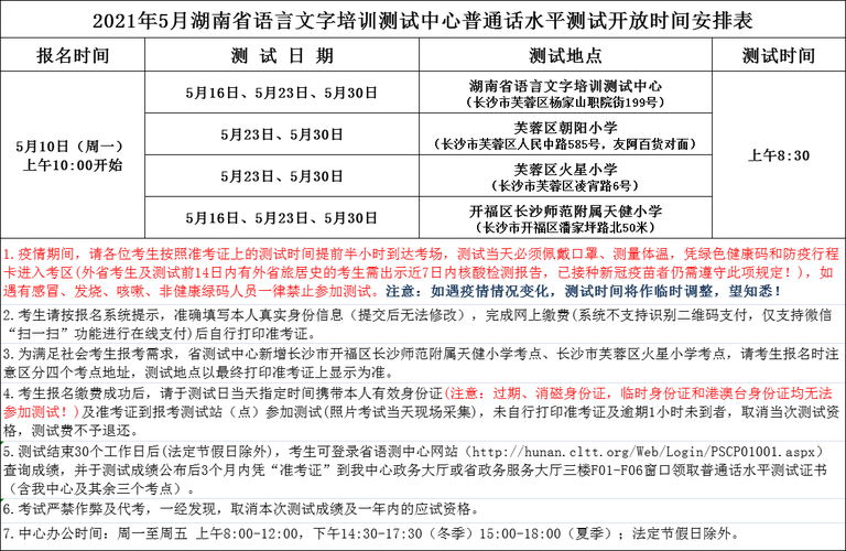 湖南普通话报名考试（湖南2021普通话报名）