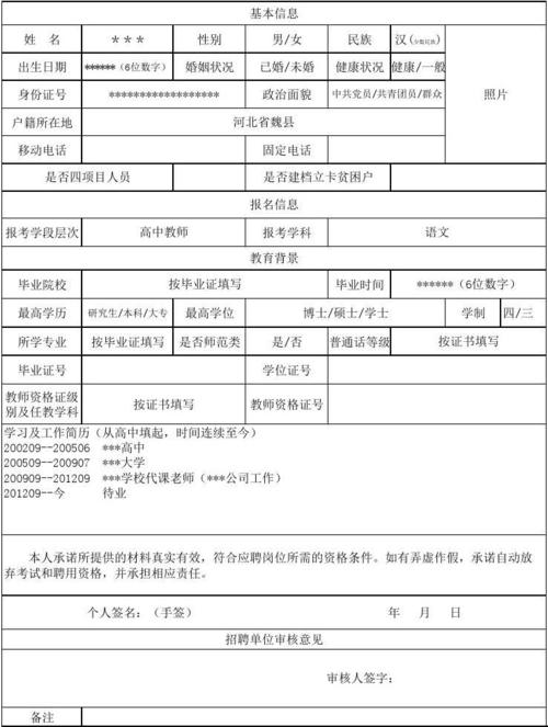 教师招聘考试报名造假（教师编报名填写虚假信息）