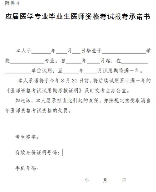 护师报名考试承诺书（护师报名考试承诺书怎么打印）