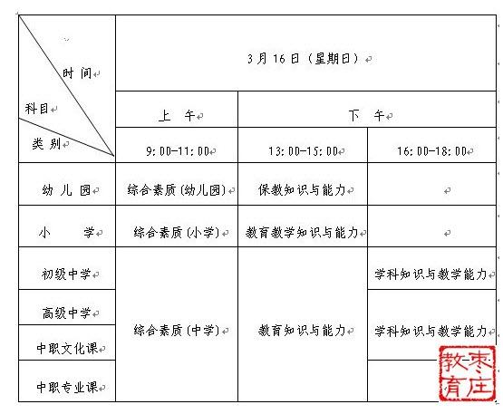 枣庄教师考试报名入口（枣庄在编教师考试时间）